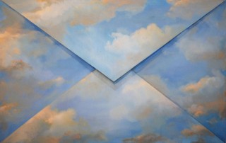 Dariusz Mlącki, Envelope with the Sky, oil on canvas